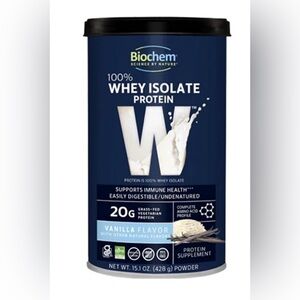 NWT Biochem Vanilla Flavored 100% Whey Protein Isolate Powder